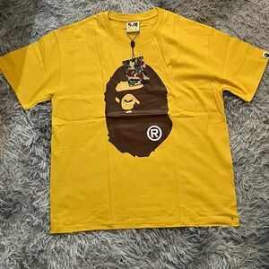 Bape A Bathing Yellow Ape Head Short Sleeve Tee